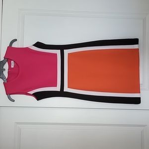 Beautiful Calvin Klein Color Block Sheath 8